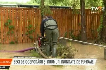 Gospodării inundate și culturi distruse după inundații în mai mule județe. Un bărbat din Prahova a murit  surprins de viitură