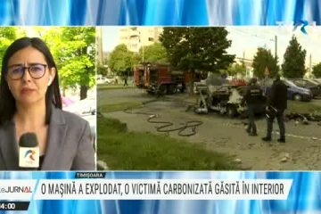 ARAD | Mașină aruncată în aer. O persoană a fost găsită carbonizată în interior. SURSE: Bomba, acționată de la distanță. Bărbatul decedat era un cunoscut om de afaceri. Echipă de criminaliști de la București, trimisă la locul exploziei