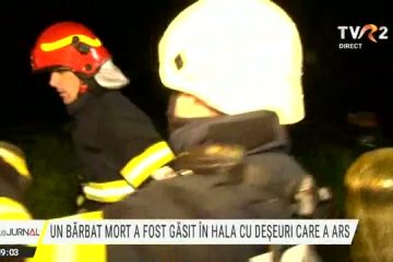Prahova-Brazi: Trupul carbonizat al unui bărbat a fost găsit în hala cu deșeuri, mistuită de foc