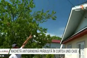 „Am crezut că îmi arde casa”. O rachetă antigrindină a căzut în curtea unor localnici din comuna vrânceană Bilieşti