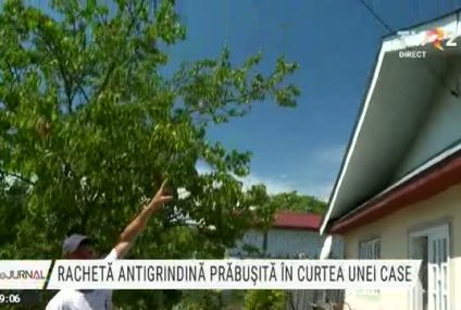 „Am crezut că îmi arde casa”. O rachetă antigrindină a căzut în curtea unor localnici din comuna vrânceană Bilieşti