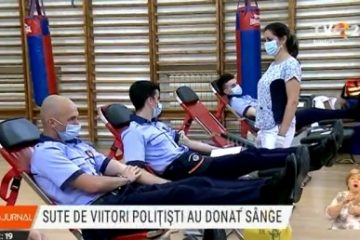 Campania „Donează sânge, salvează o viaţă ” | Sute de studenți de la Academia de Poliție Alexandru Ioan Cuza au donat sânge