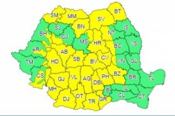 ANM: Cod galben de vijelii, astăzi, în Oltenia, Maramureş, nordul Moldovei, local în Muntenia şi în Transilvania și în zonele de munte