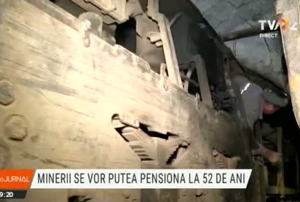 Parlament: Minerii se vor putea pensiona la 52 de ani