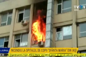 UPDATE Incendiul de la Spitalul Clinic de Urgență pentru Copii „Sfânta Maria” din Iași, din zona ATI, a fost lichidat. Flăcările au izbucnit într-un cabinet. Zeci de persoane au fost evacuate