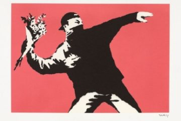 Nouă piese de grafică semnate de Banksy, adjudecate la aproape 15.000 de euro la o licitație din România