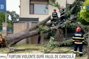 Furtuni violente, după valul de caniculă din vestul țării