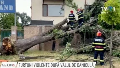 Furtuni violente, după valul de caniculă din vestul țării