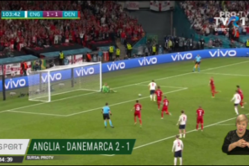 EURO 2020: A doua finalistă este Anglia, după ce a învins cu 2-1 Danemarca