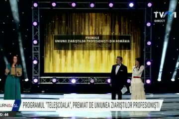 Programul TVR „Teleșcoala” a fost premiat de Uniunea Ziariștilor Profesioniști din România