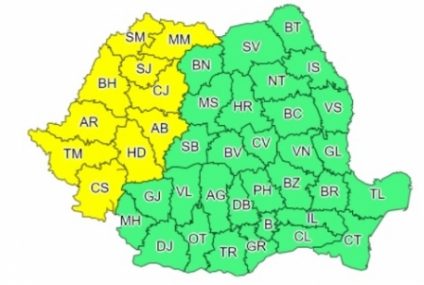 Temperaturi ridicate, furtuni şi vijelii în mai multe judeţe din vestul ţării