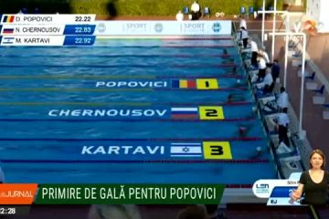 Primire de gală pentru David Popovici, înotătorul de 16 ani care a făcut furori la Europenele de Natație pentru juniori