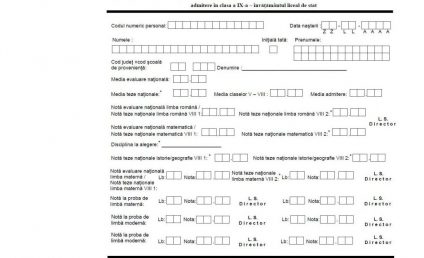 Încep înscrierile la liceu! Fișele pot fi completate până pe 22 iulie