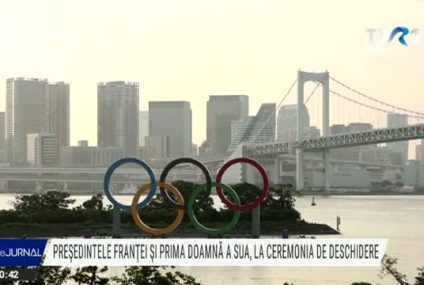 Președintele Franței și Prima Doamnă a SUA, la ceremonia de deschidere a JO de la Tokyo