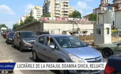 Au fost reluate lucrările de la pasajul Doamna Ghica din București. În zonă va mai fi șantier un an și jumătate