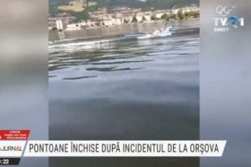 Pontoane închise la Orșova, după accidentul de caiac