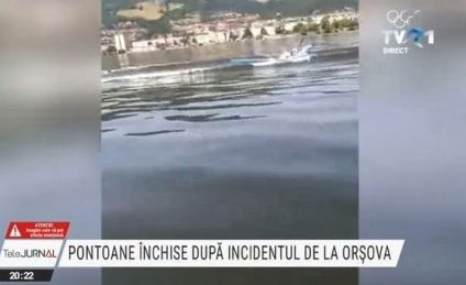 Pontoane închise la Orșova, după accidentul de caiac