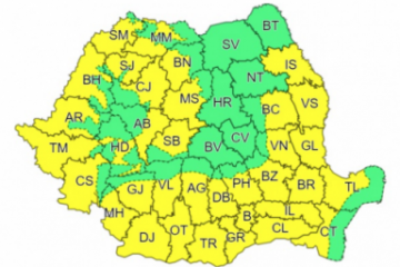 Cod galben de caniculă și disconfort termic ridicat în cea mai mare parte a țării