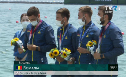 JO 2020 – Canotaj: România, medaliată cu argint la Tokyo în proba masculină de patru rame