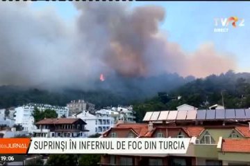 85 de incendii în 26 de provincii ale Turciei. Sute de turişti români au fost evacuaţi