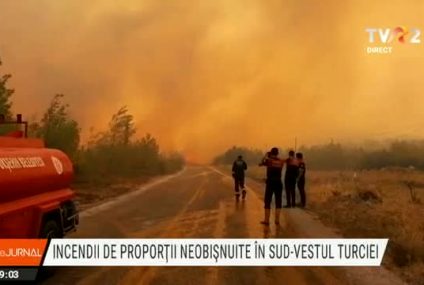 Imagini terifiante în Turcia. Două persoane au murit în incendiile de vegetație devastatoare. Șapte focare sunt active