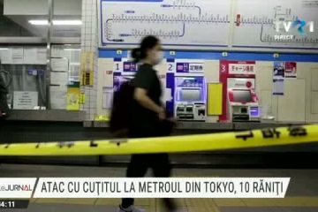 Atac la metroul din Tokyo. Un bărbat înarmat cu un cuţit a rănit 10 persoane
