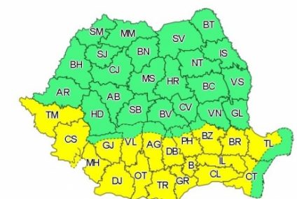 Cod galben de caniculă în 18 judeţe şi Bucureşti, până miercuri. Disconfort termic ridicat în Capitală