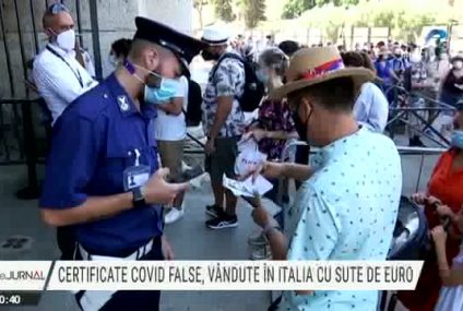 Italia: Certificate COVID false, vândute cu sute de euro