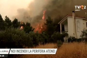 Flăcările continuă să amenințe zonele locuite de la periferia Atenei. Câteva localități au fost evacuate