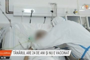 Cel mai tânăr pacient COVID internat acum la ATI în România are 24 de ani și nu este vaccinat