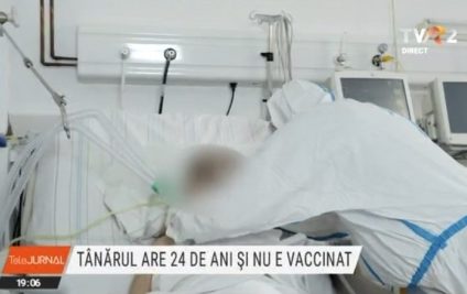 Cel mai tânăr pacient COVID internat acum la ATI în România are 24 de ani și nu este vaccinat