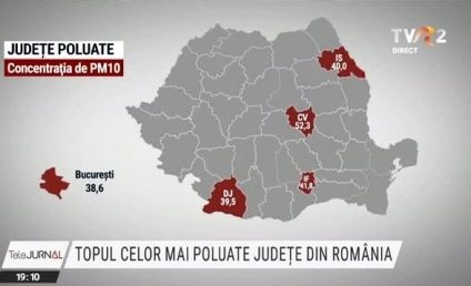 Topul celor mai poluate județe din țară. Unde este cel mai curat aer