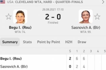 Tenis: Irina Begu s-a calificat în semifinalele turneului WTA de la Cleveland