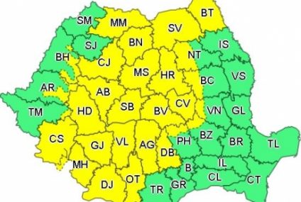 Instabilitate atmosferică şi cantităţi de apă însemnate în majoritatea regiunilor, până duminică seara