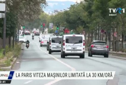 La Paris, viteza maşinilor, limitată la 30 km/oră pentru reducerea poluării