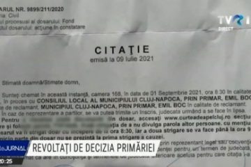 CLUJ-NAPOCA O fetiță de trei ani a fost chemată în instanță pentru evacuarea unei locuințe. Protest în fața primăriei