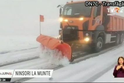 Iarna pe Transfăgărăşan. Şoseaua rămâne deschisă, pe timpul zilei