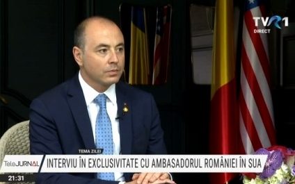 Interviu cu ambasadorul României în SUA, Andrei Muraru. O agendă de prosperitate între parteneri strategici. Cooperarea pentru Cernavodă, prioritară pentru Washington. Un orizont pentru ridicarea vizelor