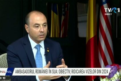 Noul ambasador al României în SUA, Andrei Muraru, promite că până în 2024 vom scăpa de vize. Interviu la  Tema zilei – TVR 1, ora 21.00
