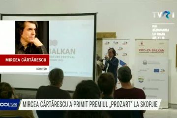 COOLTURA Mircea Cărtărescu a primit Premiul „Prozart”, la Skopje