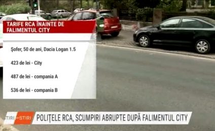 Poliţele RCA, scumpiri abrupte după falimentul City Insurance