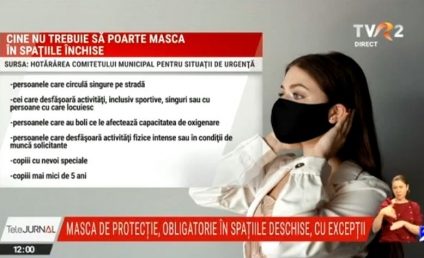 Masca este obligatorie și în spațiile publice, în funcție de incidența infectărilor. Care sunt excepțiile