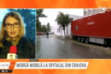 Morgă mobilă la Spitalul Judeţean de Urgenţă din Craiova. Unitatea nu mai face față numărului pacienților care au murit de Covid-19