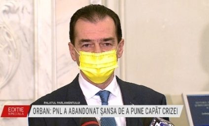 Ludovic Orban: Decizia președintelui de a-l desemna pe Dacian Cioloș premier este o cacealma. Refacerea coaliției este singura soluție