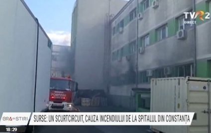 Surse: Un scurtcircuit, cauza incendiului de la Spitalul de Boli Infecțioase din Constanța, în urma căruia au murit mai mulți pacienți
