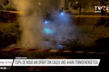 Copil cu arsuri de gradul 3 din cauza unei țevi sparte în Sectorul 1 al Capitalei. Termoenergetica a împrejmuit cu plasă de protecţie zona cu apă fierbinte