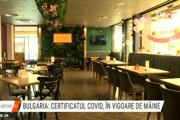 Noi restricții în Bulgaria: Certificatul COVID va fi obligatoriu pentru majoritatea activităților în spații publice interioare