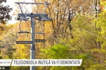 Telegondola de peste lacul Ciric din Iaşi va fi demolată. A costat 1,5 milioane de euro, bani europeni