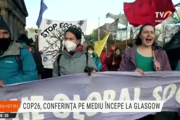 La Glasgow începe COP26, conferinţa ONU pentru combaterea schimbărilor climatice. Sosirea activistei suedeze Greta Thunberg a generat un adevărat haos