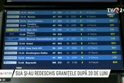 SUA și-au redeschis granițele după 20 de luni. Forfotă în agențiile de voiaj din UE, emoție la Bruxelles, moment festiv pe Heathrow. Primele avioane de pe ruta Londra – New York au decolat în tandem